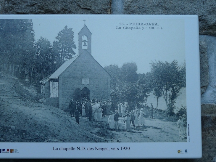 A Peïra Cava , la chapelle de Notre Dame des Neiges - Lucéram