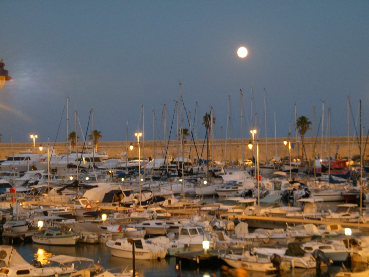 Le port au clair de lune - Menton