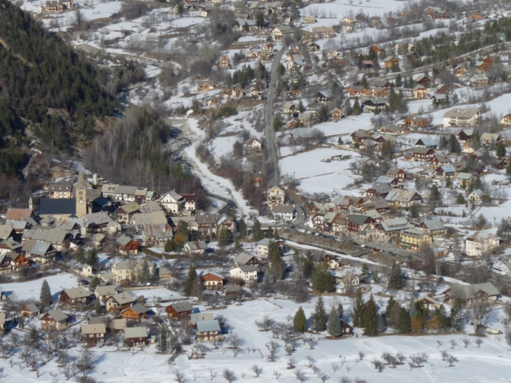 Le village vu de PSV 1400 - Vallouise