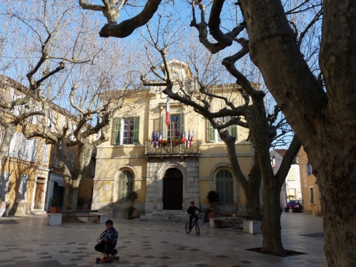 La place de la mairie - Collobrières