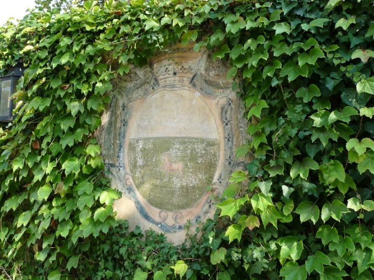 Sur un mur dans la cour du chateau - Entrecasteaux