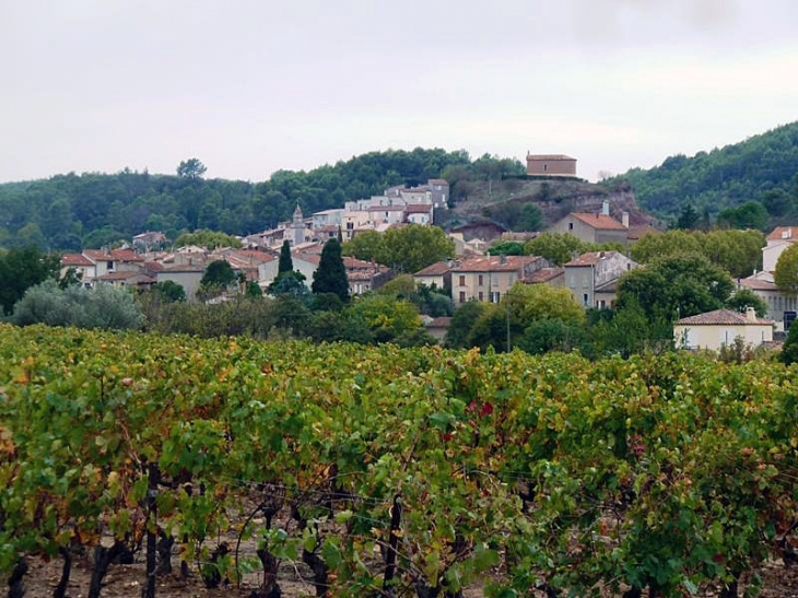 Le village au dessus des vignes - Gonfaron