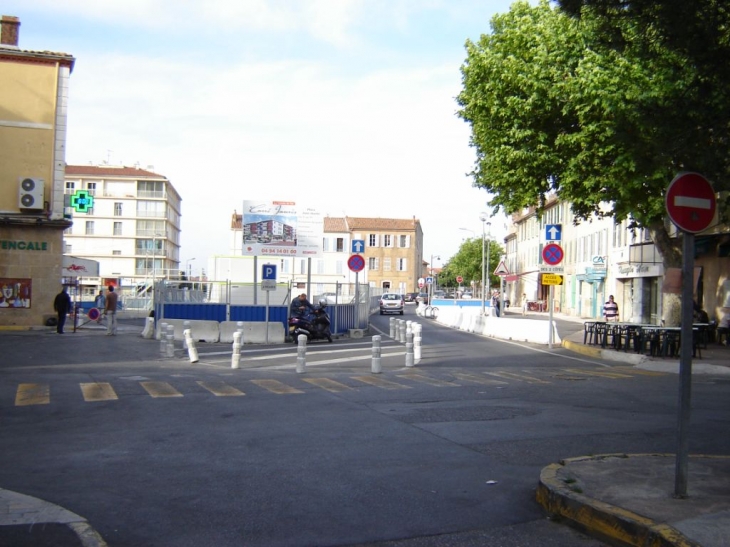 La place Jean Jaures en travaux - La Valette-du-Var