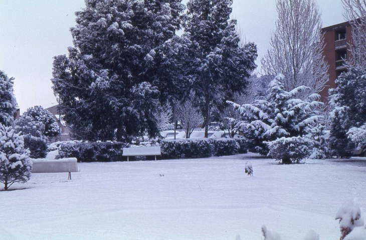 Sous la neige en janvier1985 - La Valette-du-Var