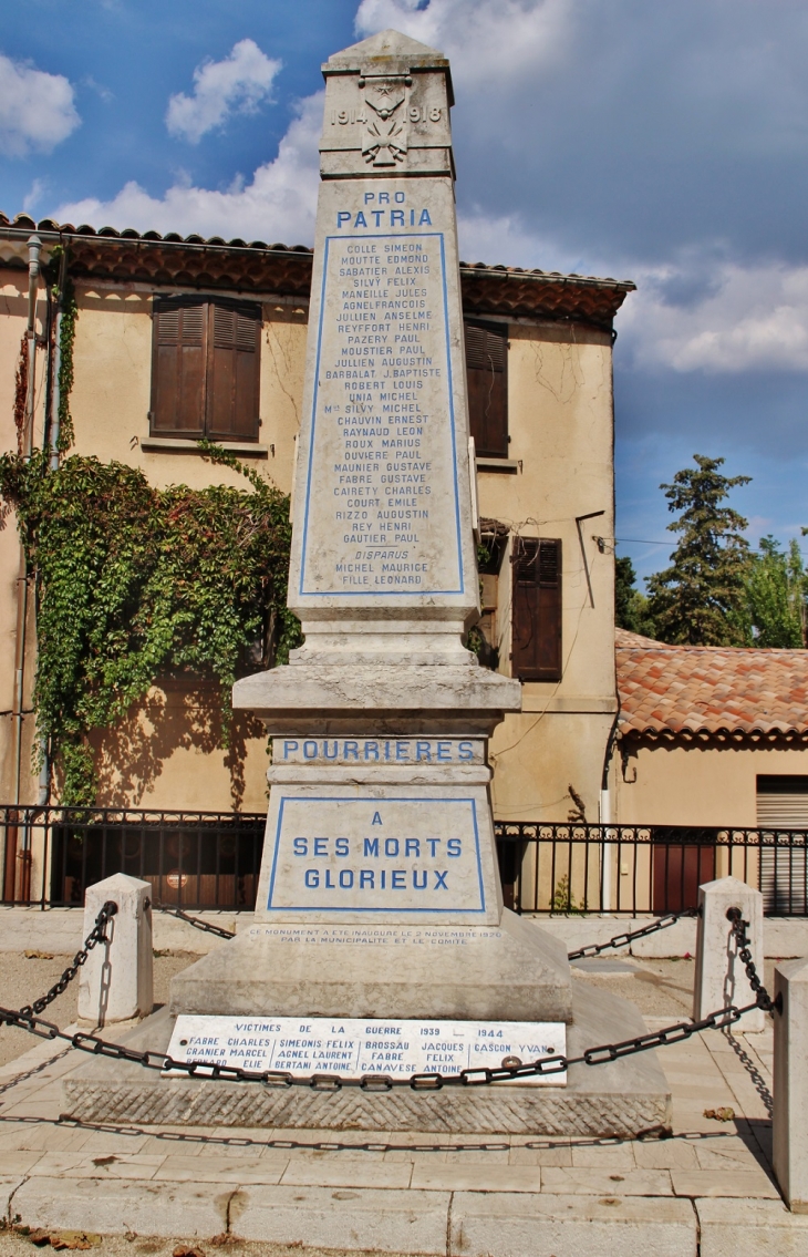 Monument-aux-Morts - Pourrières