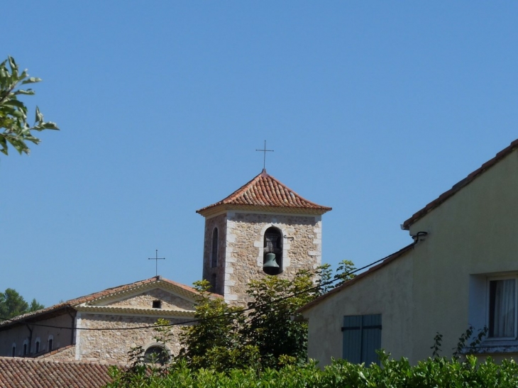 Le clocher de l'église Saint Sébastien - Rougiers