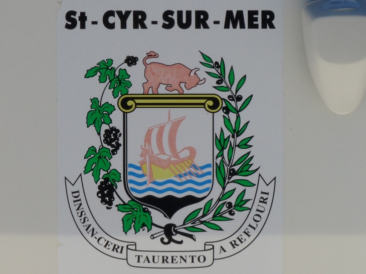 Le blason de la commune - Saint-Cyr-sur-Mer