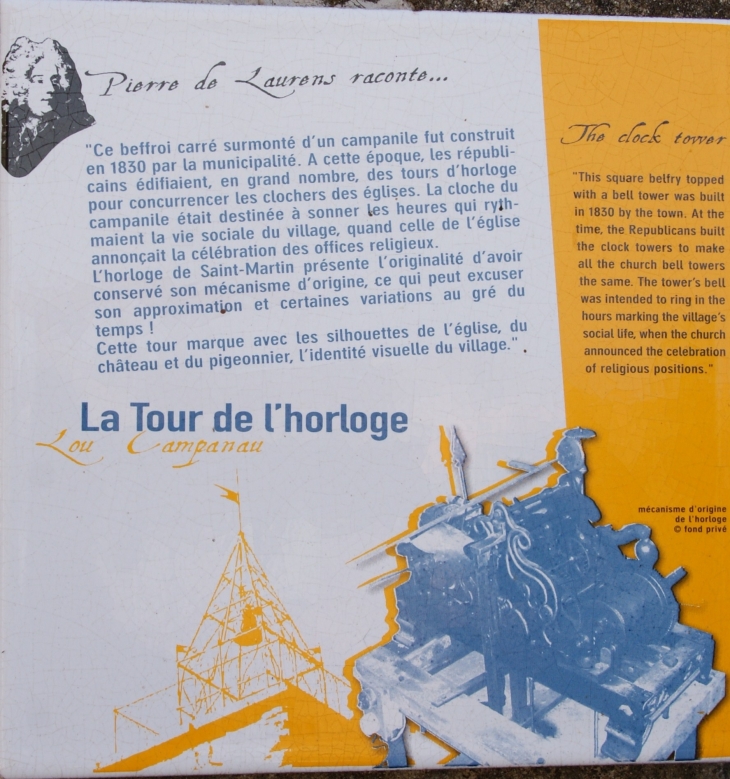 La Tour de L’horloge  1830 - Saint-Martin-de-Pallières
