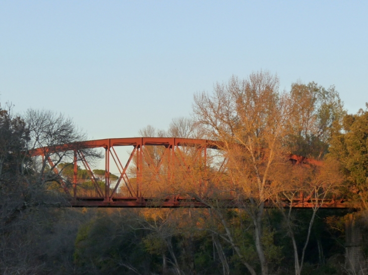 Le pont de fer sur l'AILLE - Vidauban