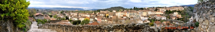 Vue depuis le quartier du château - Cabrières-d'Aigues