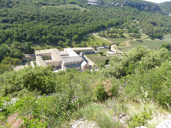 Vue sur l'abbaye de Sénanque - Gordes