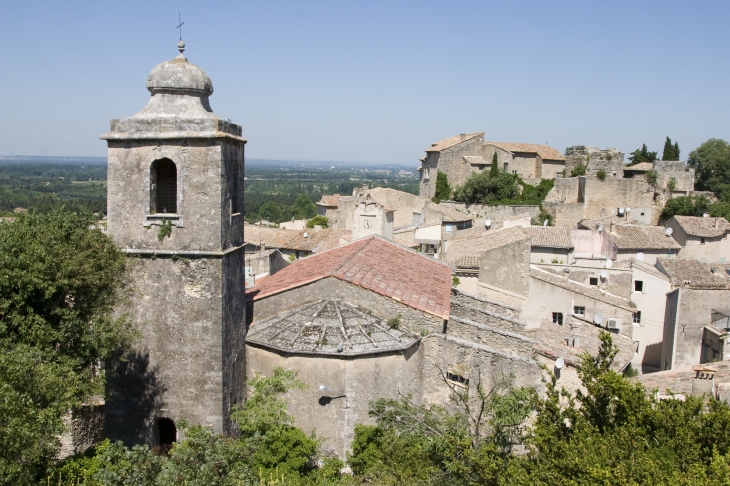 Vue du village depuis la colline du Piei - Lagnes