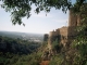 Mornas, vue du château sur ZI et Rhône