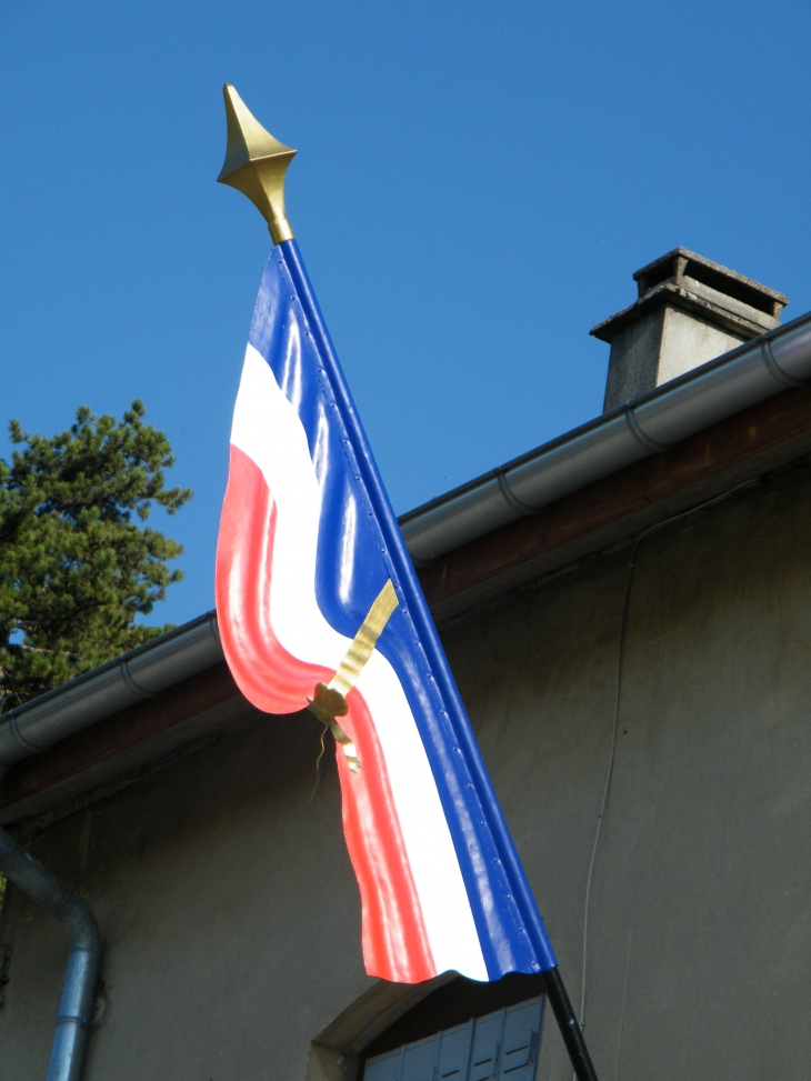 Drapeau en fer repeint à VERIZIEU - Briord