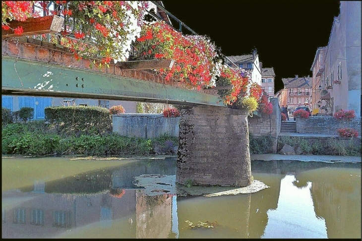 Pont-de-Vaux.01.Pont sur la reyssouze-Montage fond noir.