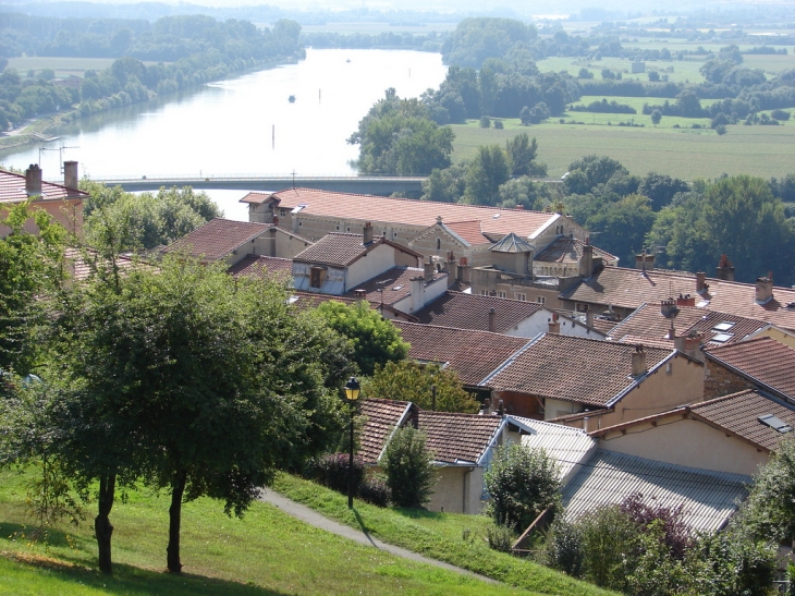 La Ville et la Saône vues du Château - Trévoux