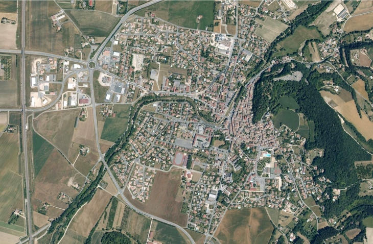 Vue satellite de Chabeuil