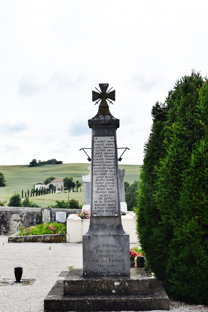 Monument-aux-Morts - Fay-le-Clos