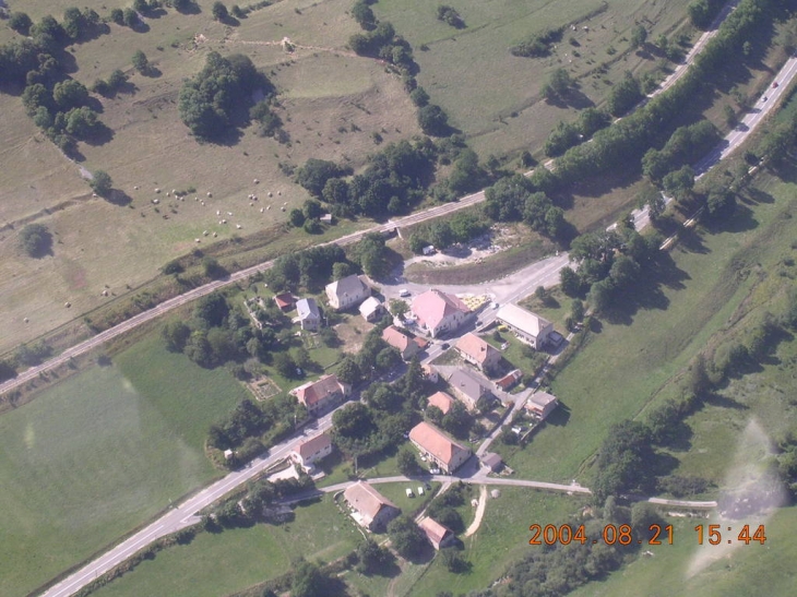 Vue hélico hameau de La croix haute - Lus-la-Croix-Haute