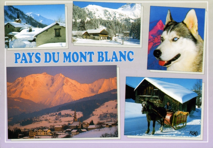 Pays du Mont Blanc, carte postale 1990. - Combloux