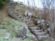 Escalier de pierre quelque part à la Clusaz