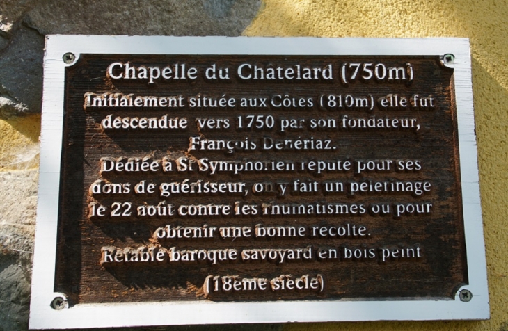 Chapelle du Chatelard 17 Em Siècle ( 74440 ) - Morillon