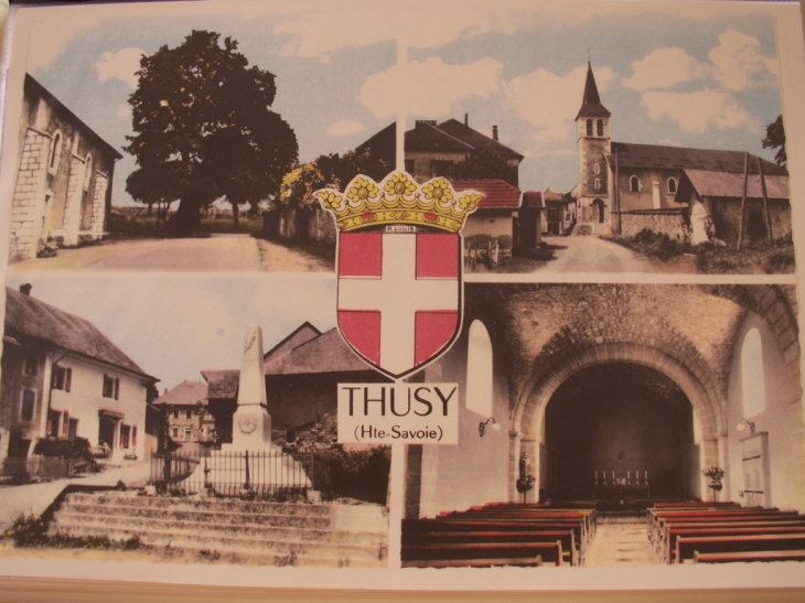 Carte postale du village de Thusy autrefois