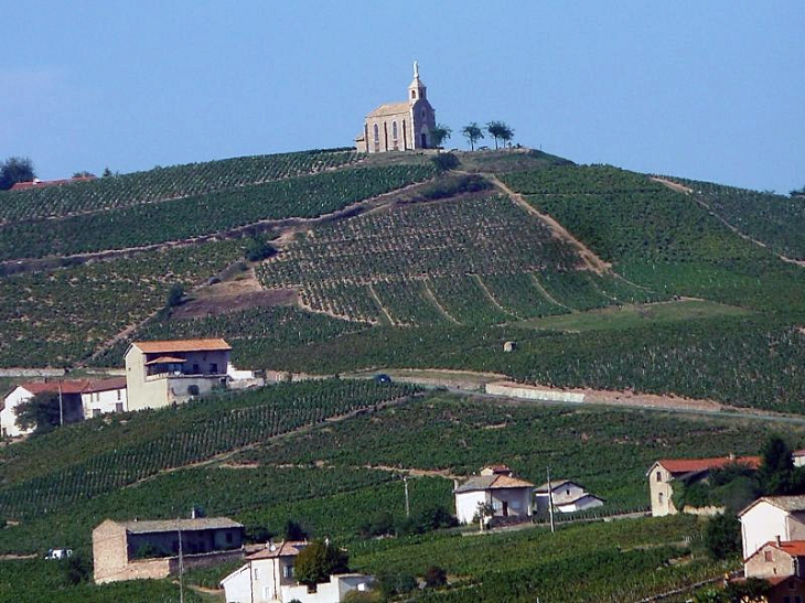 La chapelle de la Madone veillant sur le vignoble - Fleurie