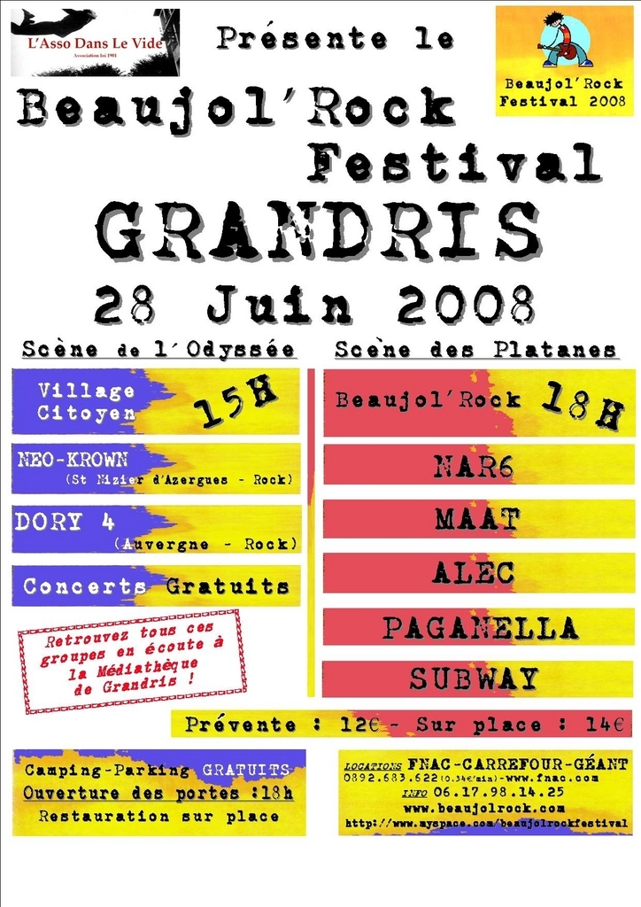 Affiche festival rock - Grandris