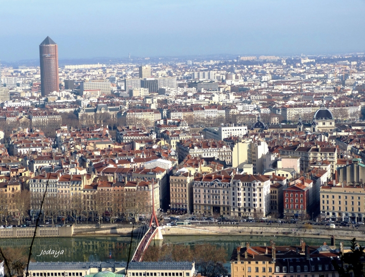 Lyon vu de Fourvière.   - Lyon 5e Arrondissement