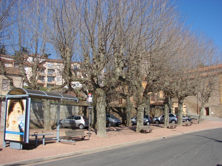 La place des Platanes - Pollionnay