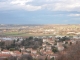 La tour et l'église depuis le chemin des Carrières