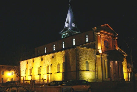 Eglise la nuit - Saint-Pierre-de-Chandieu