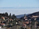 Le village & la chaîne des Alpes ( Le Mont-Blanc )