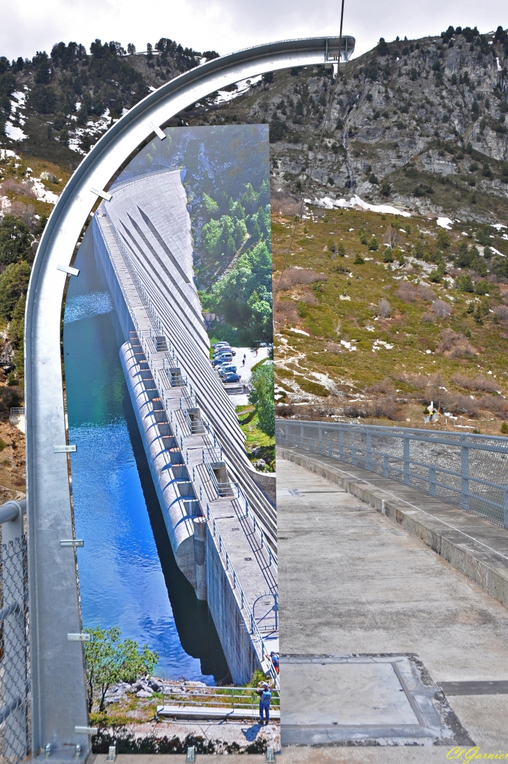 Sur le barrage plan d'Aval - Accès libre et gratuit - Aménagé : personnes à mobilité reduite - Aussois