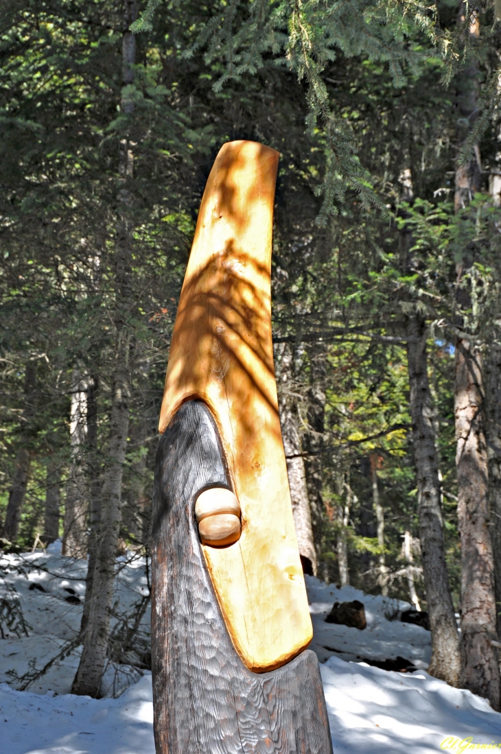 Réparation - Trait de Jupiter - 15è Sculpture de Serge Couvert - Forêt d'Aussois