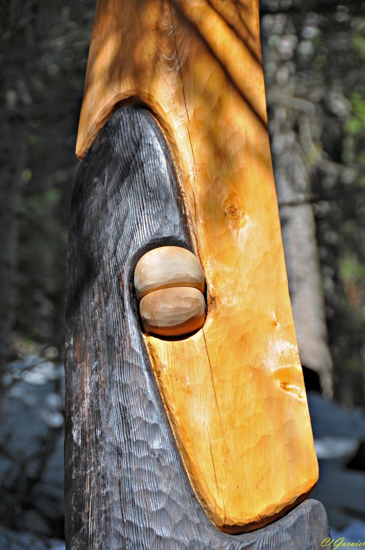 Réparation - Trait de Jupiter - 15è Sculpture de Serge Couvert - Forêt d'Aussois