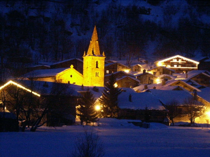 Le village de nuit - Bonneval-sur-Arc