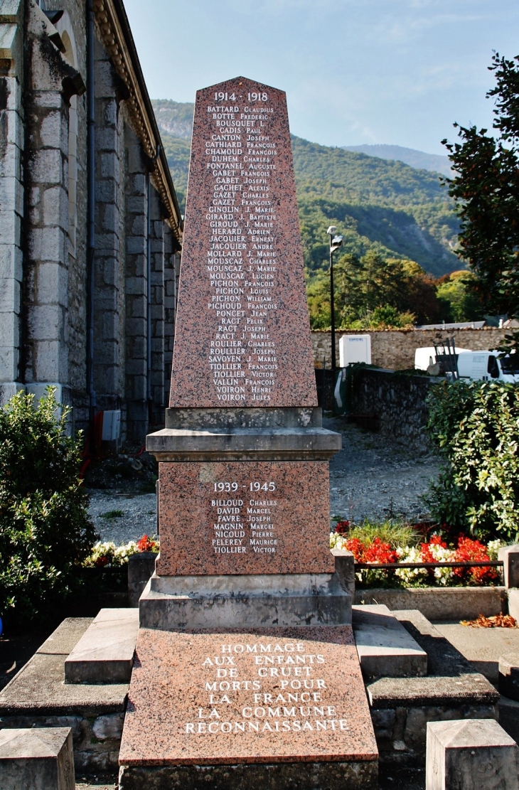 Monument aux Morts - Cruet