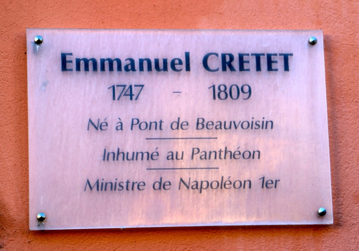 Plaque commémorative. - Le Pont-de-Beauvoisin