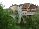 Le pont François 1er et le village au bord du Guiers.