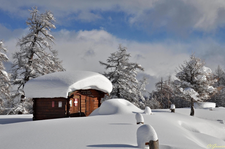 Importante chute de neige le 5/12 - 1.10 m au bord du lac de Pramol  - Montricher-Albanne