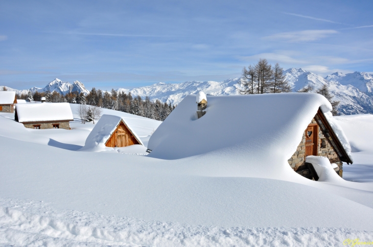 Dernières chutes de neige - Hameau de la Plagne - Albanne - Montricher-Albanne