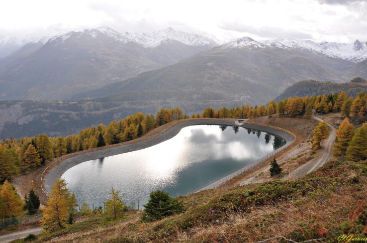 Reservoir pour canons à neige au plateau de Vinouva - Montricher-Albanne