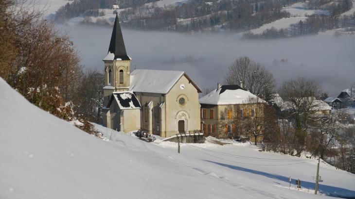 Eglise de Saint Franc sous la neige - Saint-Franc
